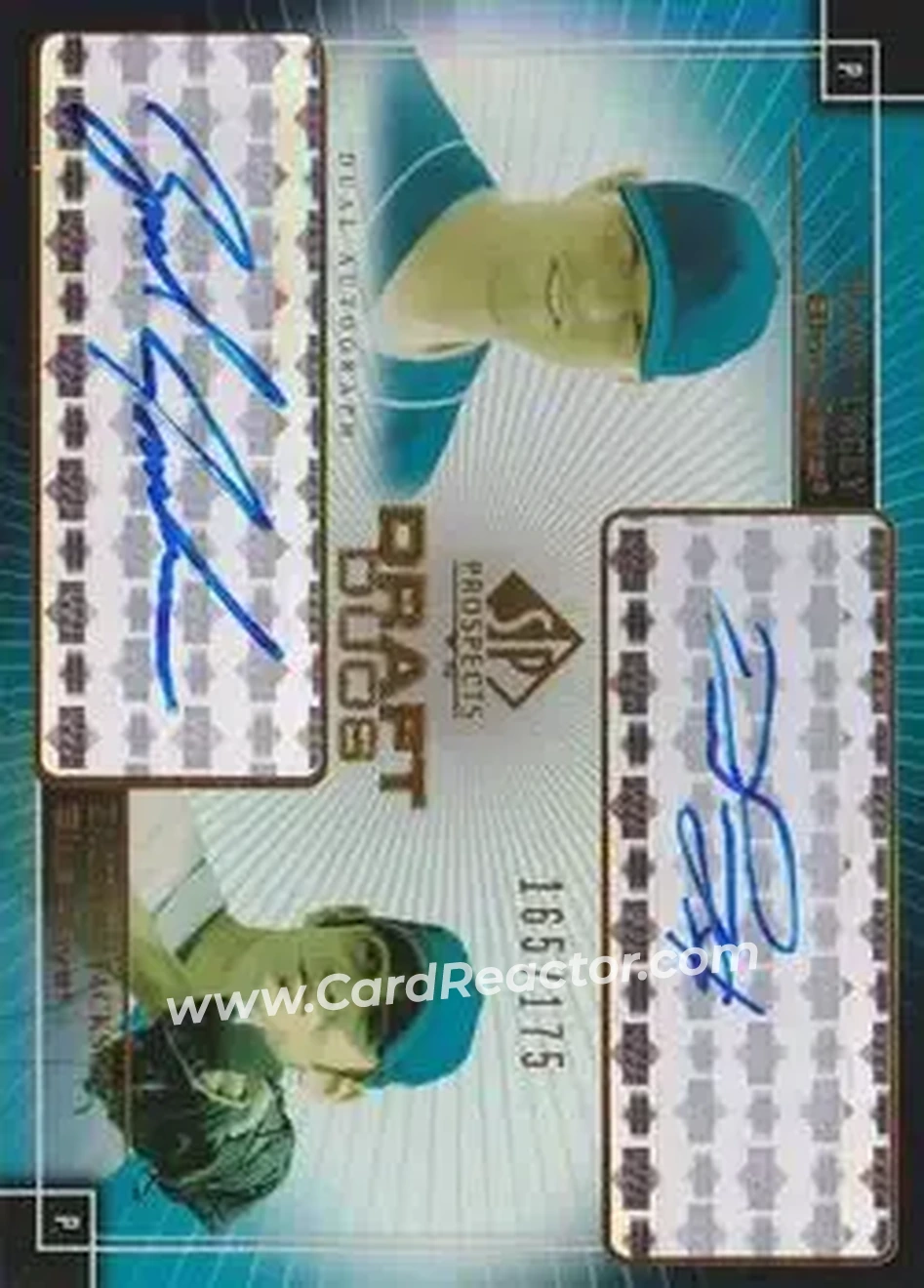 2004 SP Prospects - Draft Duos Dual Autographs #DD-DZ - David Purcey - Zachary Jackson - Toronto Blue Jays - Front