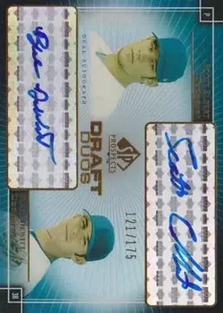 2004 SP Prospects #DD-ED Draft Duos Dual Autographs Scott Elbert - Blake Dewitt