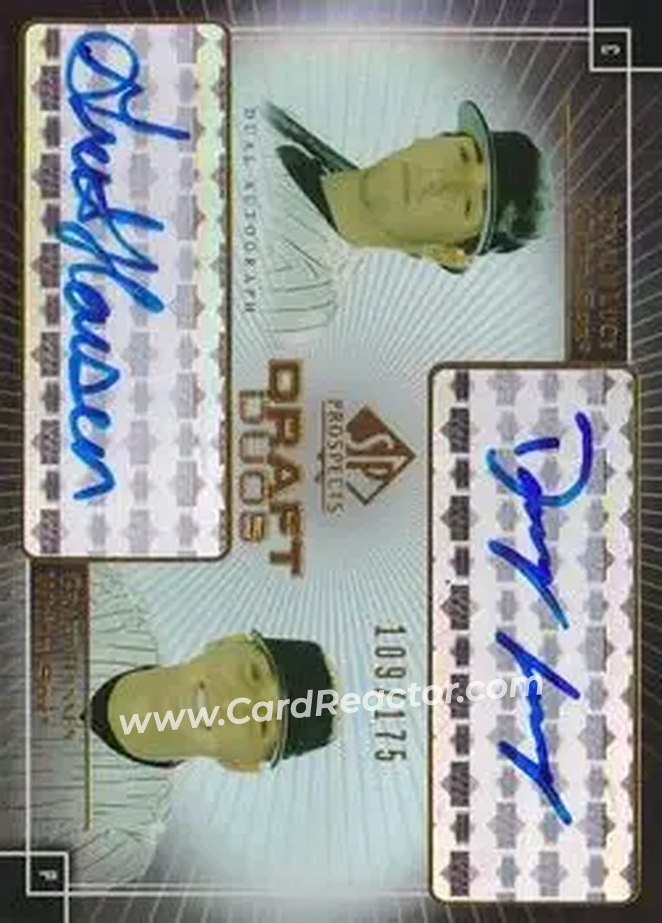2004 SP Prospects - Draft Duos Dual Autographs #DD-LH - Donald Lucy - Grant Hansen - Chicago White Sox - Front 2004 SP Prospects - Draft Duos Dual Autographs #DD-LH - Donald Lucy - Grant Hansen - Chicago White Sox - Front