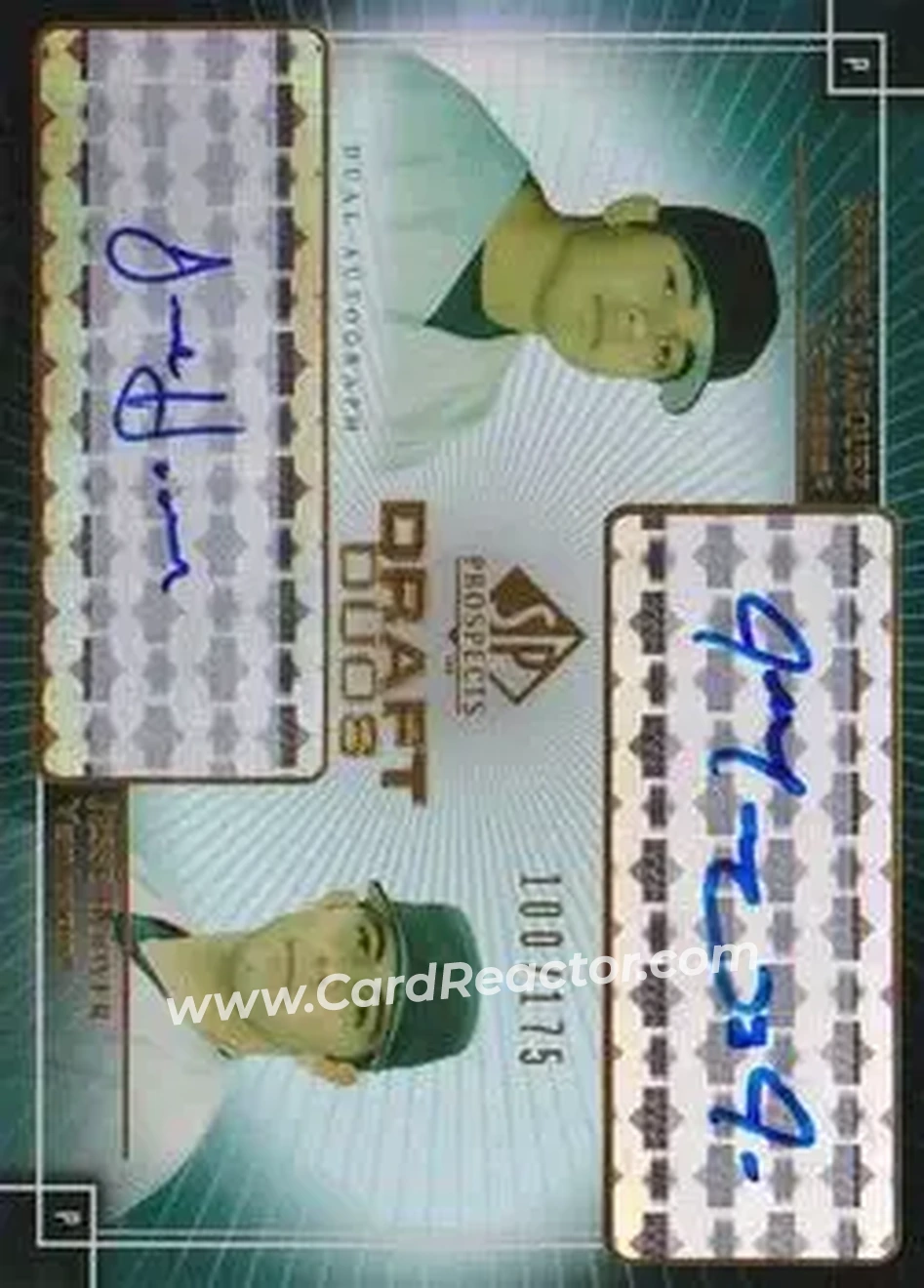 2004 SP Prospects - Draft Duos Dual Autographs #DD-MH - Jeffrey Marquez - Jesse Hoover - New York Yankees - Front 2004 SP Prospects - Draft Duos Dual Autographs #DD-MH - Jeffrey Marquez - Jesse Hoover - New York Yankees - Front