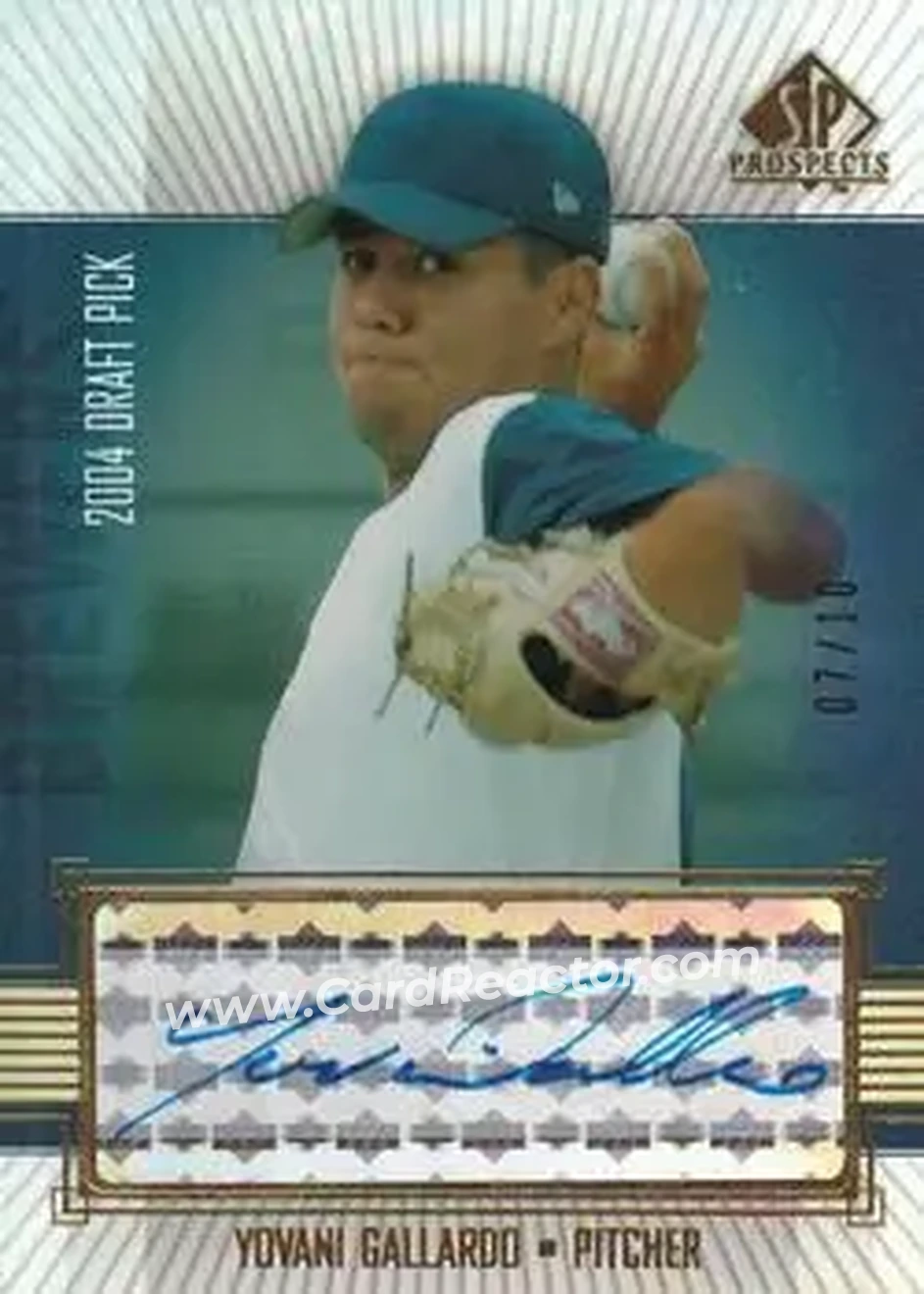 2004 SP Prospects - Gold #323 - Yovani Gallardo - Milwaukee Brewers - Front