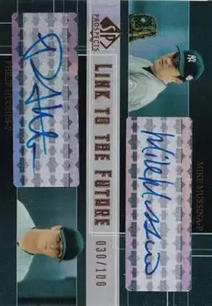 2004 SP Prospects #LF-MH Link to the Future Dual Autographs Mike Mussina - Phil Hughes