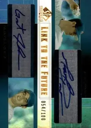 2004 SP Prospects #LF-PJ Link to the Future Dual Autographs Mark Prior - Grant Johnson