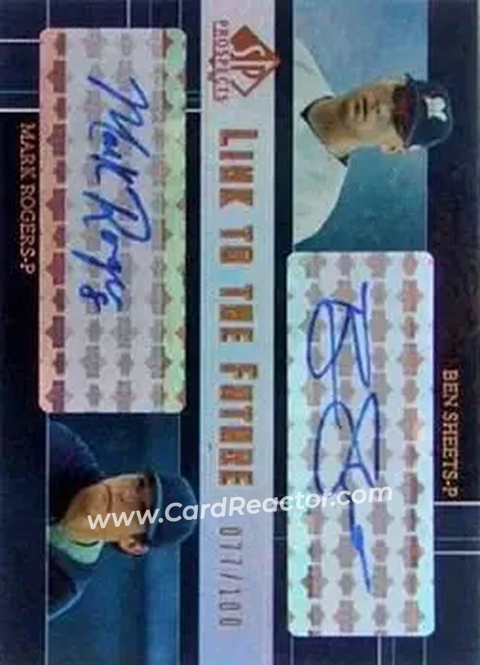 2004 SP Prospects - Link to the Future Dual Autographs #LF-SR - Ben Sheets - Mark Rogers - Milwaukee Brewers - Front