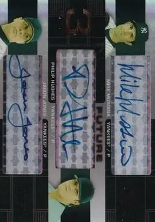 2004 SP Prospects #LFT-MHJ Link to the Future Triple Autographs Mike Mussina - Philip Hughes - Jason Jones