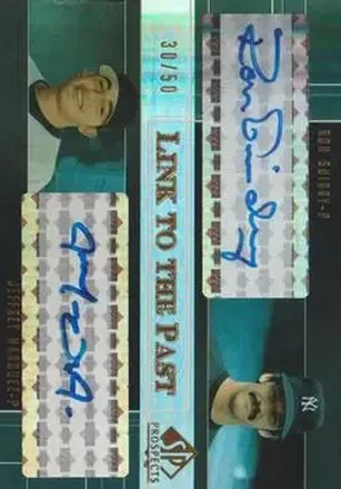 2004 SP Prospects - Link to the Past Dual Autographs #LP-GM - Ron Guidry - Jeff Marquez - New York Yankees