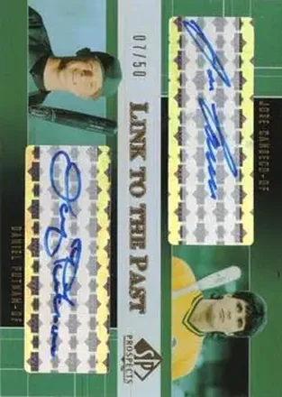 2004 SP Prospects #LP-JD Link to the Past Dual Autographs Jose Canseco - Danny Putnam