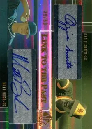 2004 SP Prospects - Link to the Past Dual Autographs #LP-SB - Ozzie Smith - Matt Bush - San Diego Padres