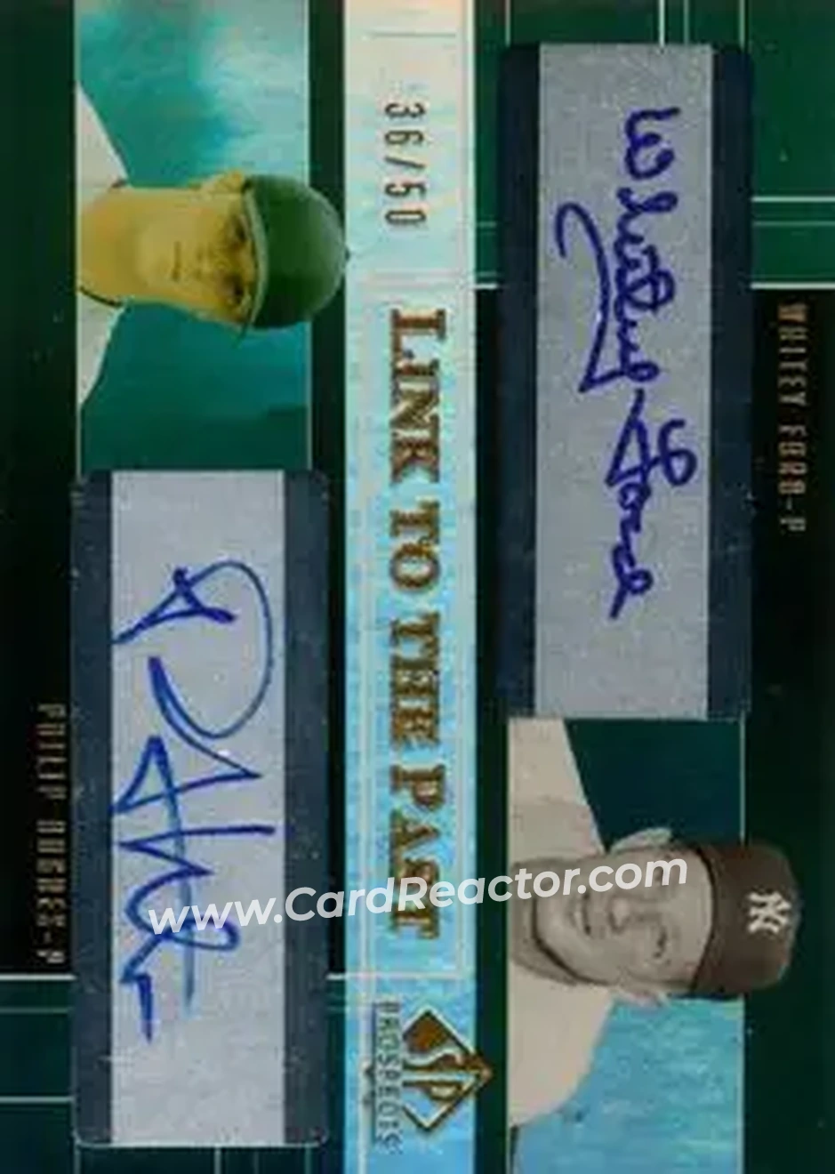 2004 SP Prospects - Link to the Past Dual Autographs #LP-WP - Whitey Ford - Philip Hughes - New York Yankees - Front
