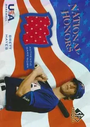 2004 SP Prospects #NH-BH National Honors USA Jersey Brett Hayes