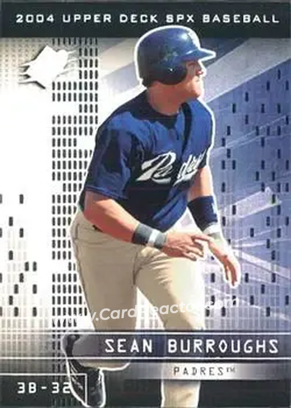 2004 SPx #19 - Sean Burroughs - San Diego Padres - Front 2004 SPx #19 - Sean Burroughs - San Diego Padres - Front