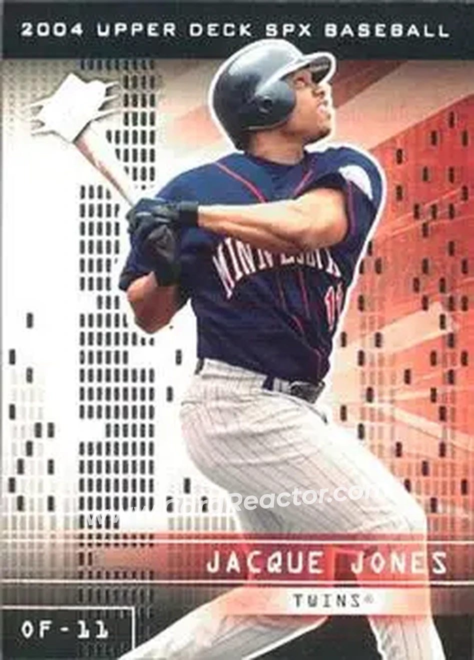 2004 SPx #37 - Jacque Jones - Minnesota Twins - Front 2004 SPx #37 - Jacque Jones - Minnesota Twins - Front