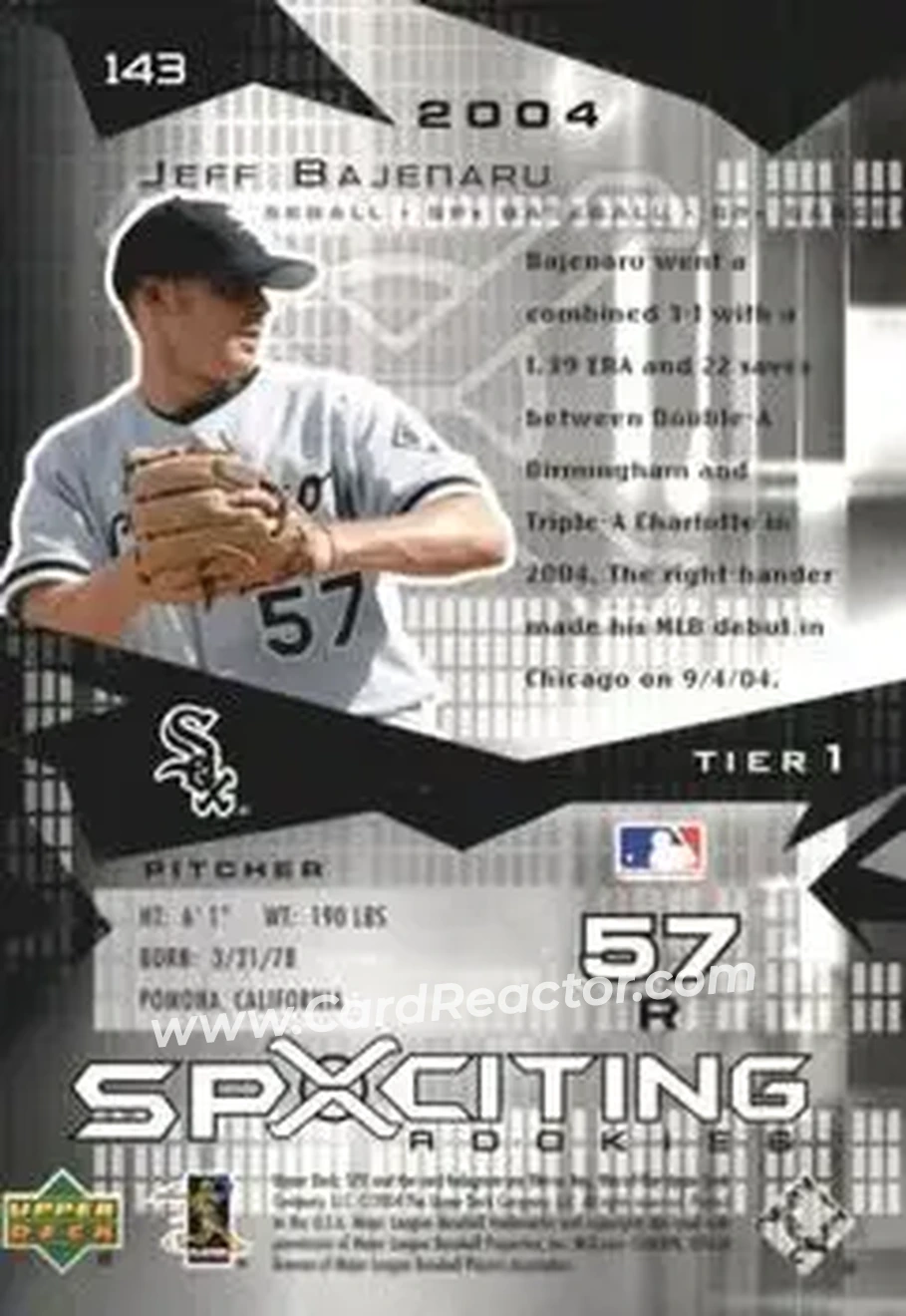 2004 SPx #143 - Jeff Bajenaru - Chicago White Sox - Back