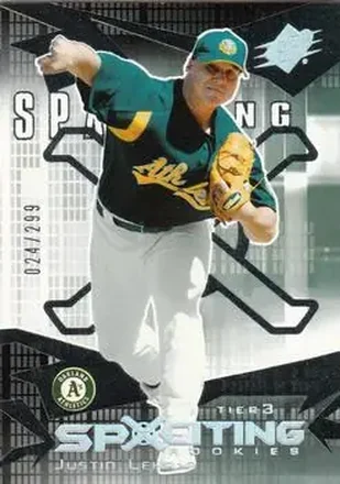 2004 SPx #155 - Justin Lehr - Oakland Athletics