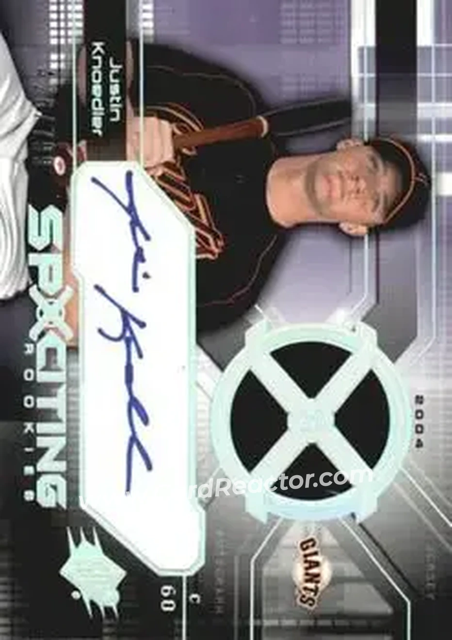 2004 SPx #184 - Justin Knoedler - San Francisco Giants - Front
