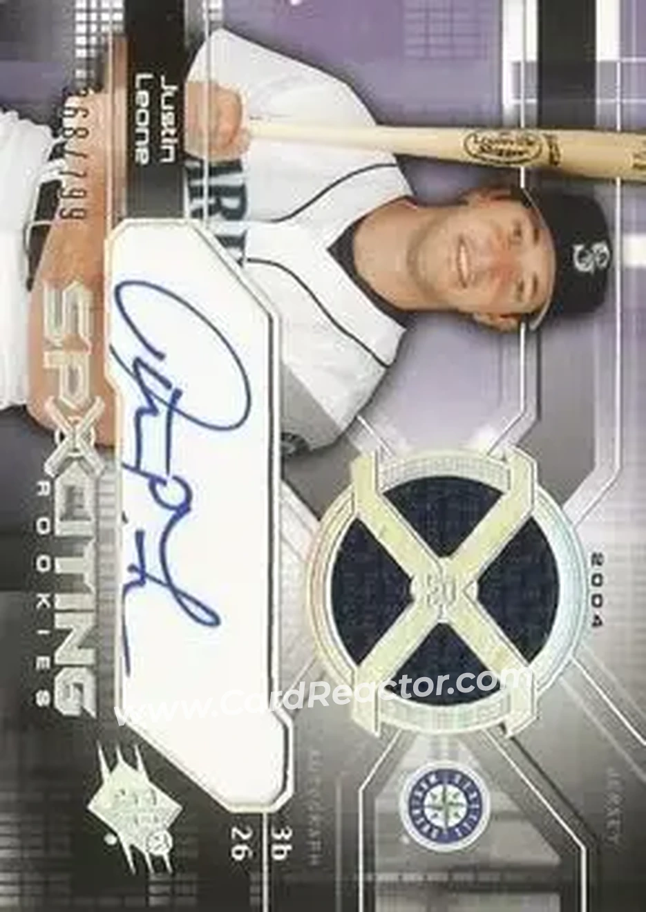 2004 SPx #185 - Justin Leone - Seattle Mariners - Front