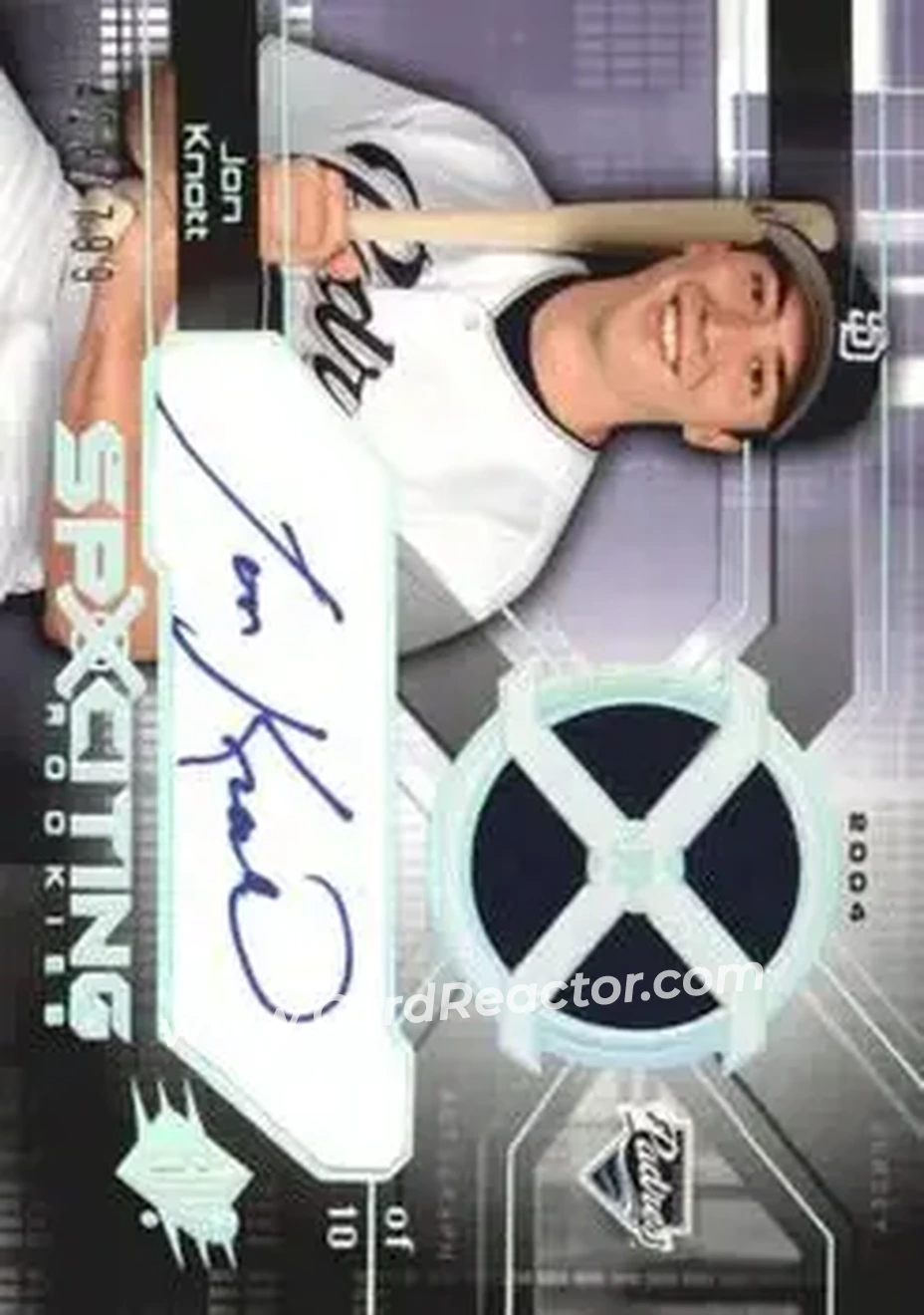 2004 SPx #187 - Jon Knott - San Diego Padres - Front 2004 SPx #187 - Jon Knott - San Diego Padres - Front