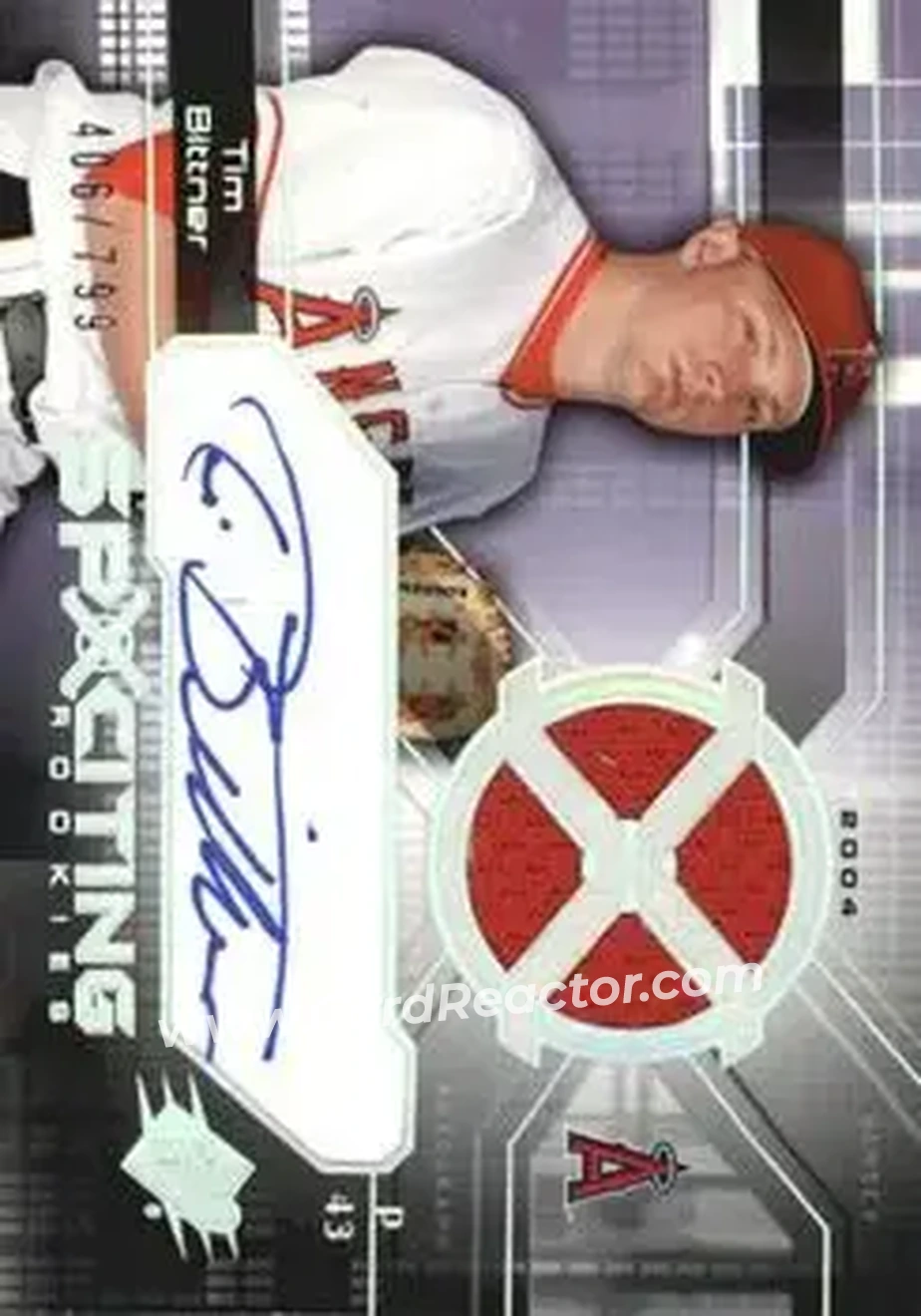 2004 SPx #201 - Tim Bittner - Anaheim Angels - Front 2004 SPx #201 - Tim Bittner - Anaheim Angels - Front