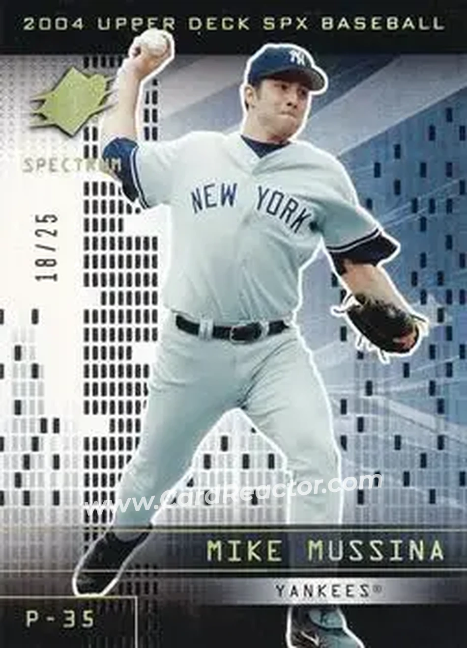 2004 SPx - Spectrum #98 - Mike Mussina - New York Yankees - Front