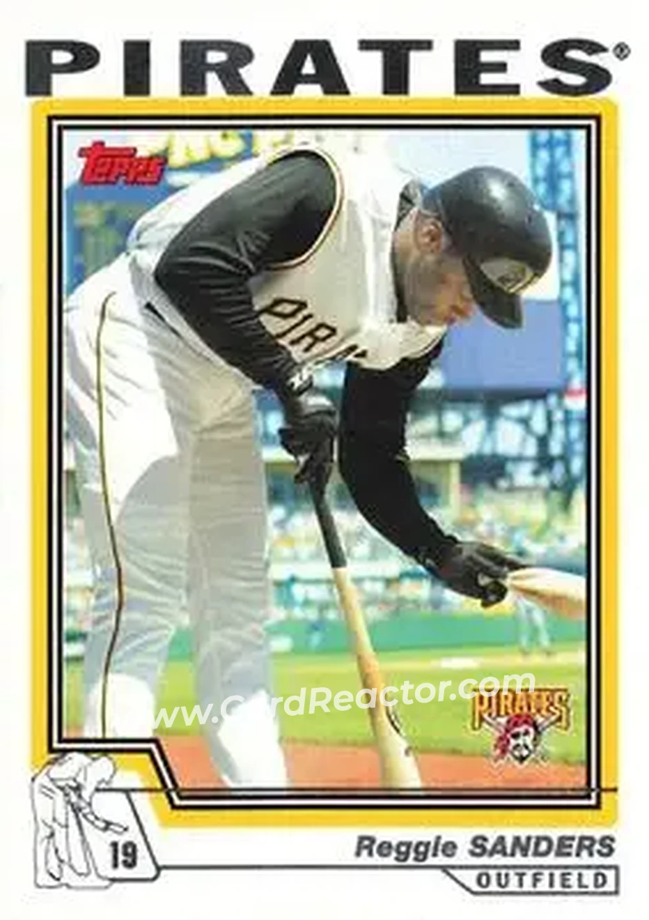 2004 Topps #2 - Reggie Sanders - Pittsburgh Pirates - Front 2004 Topps #2 - Reggie Sanders - Pittsburgh Pirates - Front