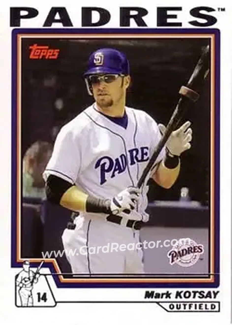 2004 Topps #3 - Mark Kotsay - San Diego Padres - Front