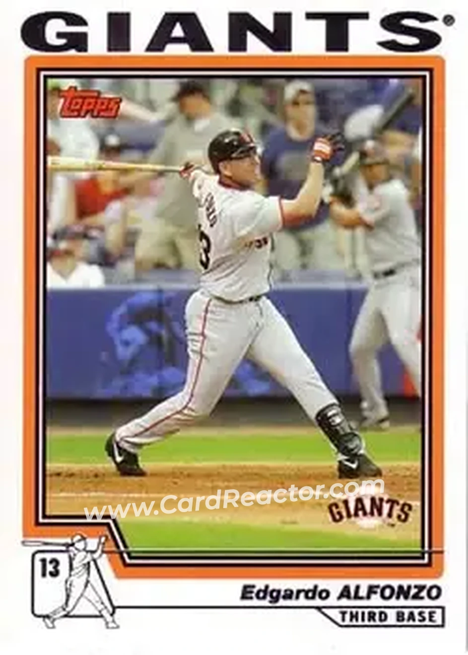 2004 Topps #4 - Edgardo Alfonzo - San Francisco Giants - Front