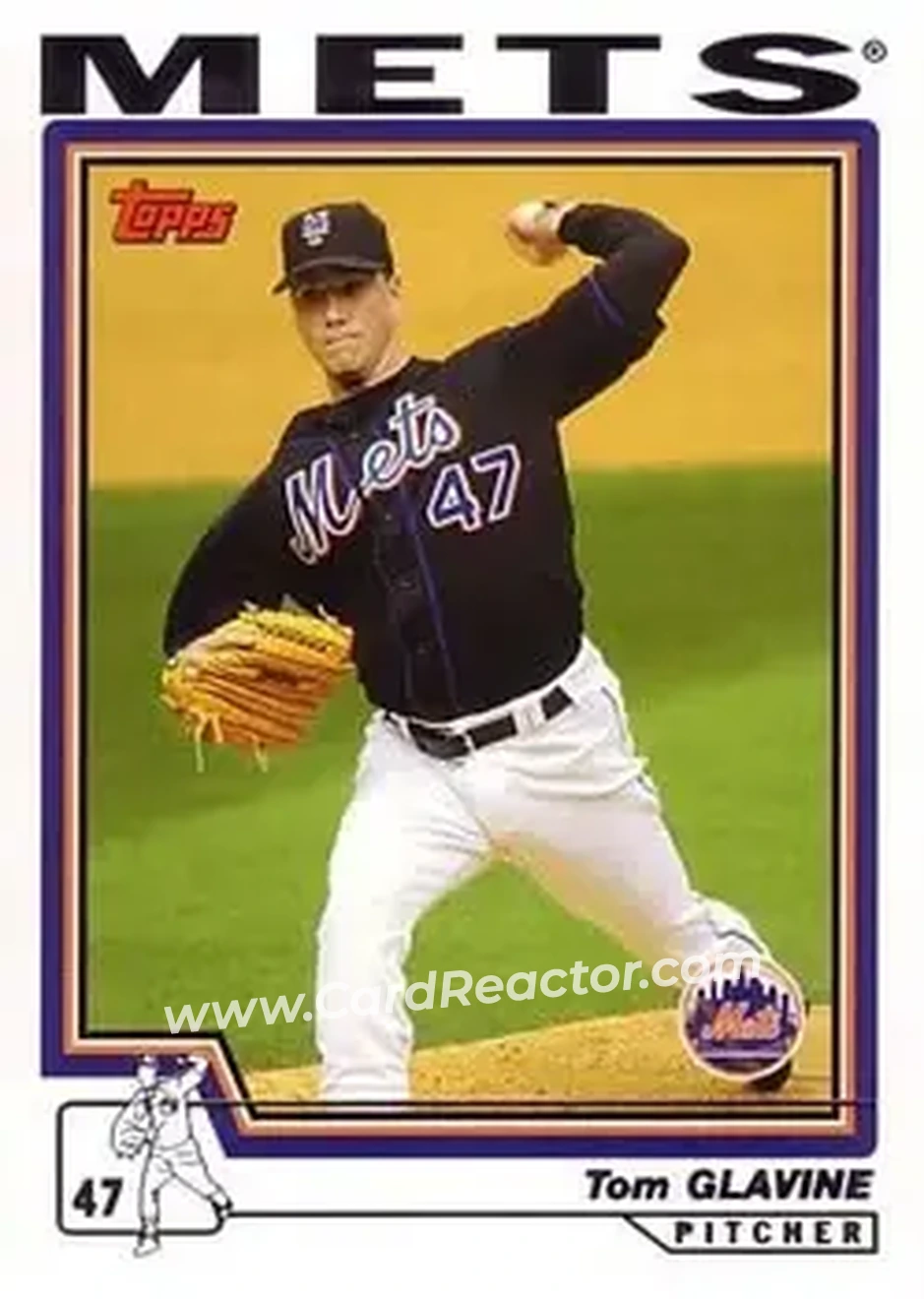 2004 Topps #13 - Tom Glavine - New York Mets - Front 2004 Topps #13 - Tom Glavine - New York Mets - Front