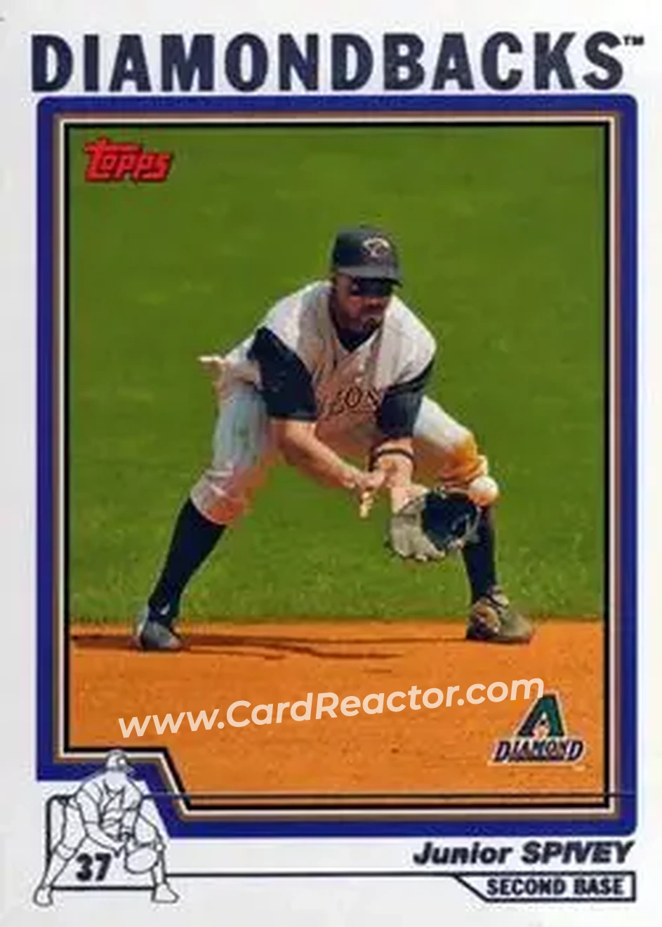 2004 Topps #14 - Junior Spivey - Arizona Diamondbacks - Front 2004 Topps #14 - Junior Spivey - Arizona Diamondbacks - Front