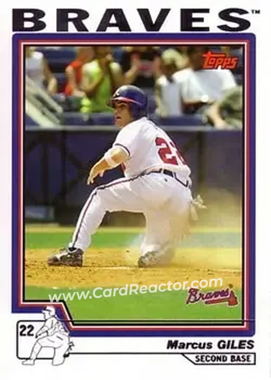 2004 Topps #15 - Marcus Giles - Atlanta Braves - Front 2004 Topps #15 - Marcus Giles - Atlanta Braves - Front