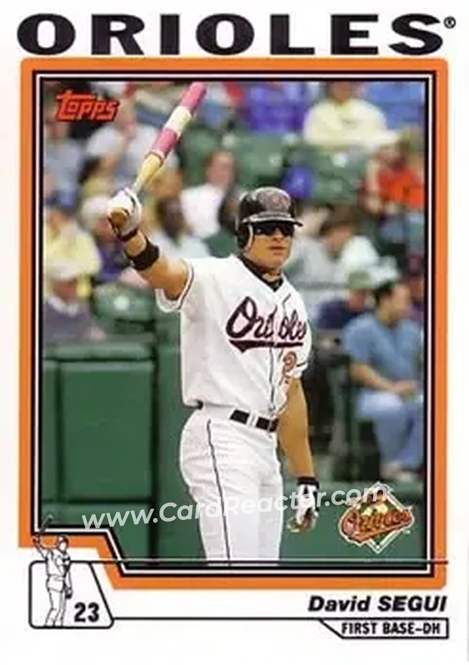 2004 Topps #16 - David Segui - Baltimore Orioles - Front 2004 Topps #16 - David Segui - Baltimore Orioles - Front