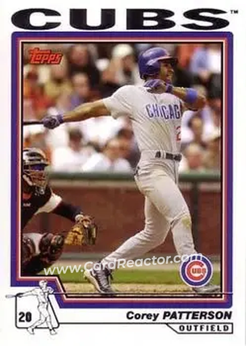 2004 Topps #18 - Corey Patterson - Chicago Cubs - Front 2004 Topps #18 - Corey Patterson - Chicago Cubs - Front