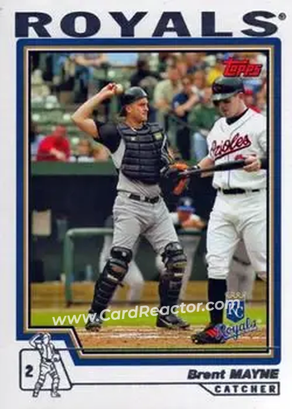 2004 Topps #27 - Brent Mayne - Kansas City Royals - Front