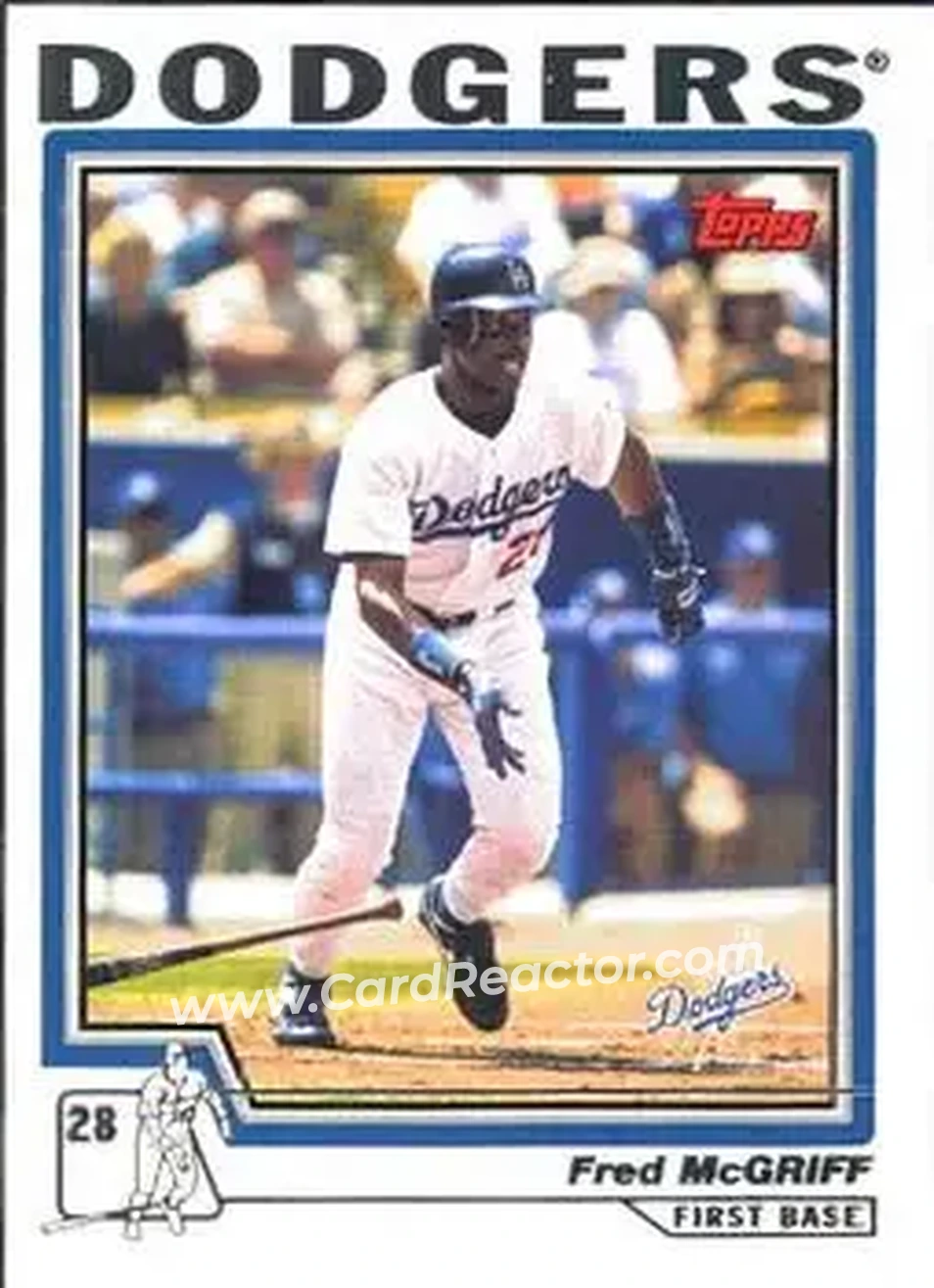 2004 Topps #28 - Fred McGriff - Los Angeles Dodgers - Front 2004 Topps #28 - Fred McGriff - Los Angeles Dodgers - Front