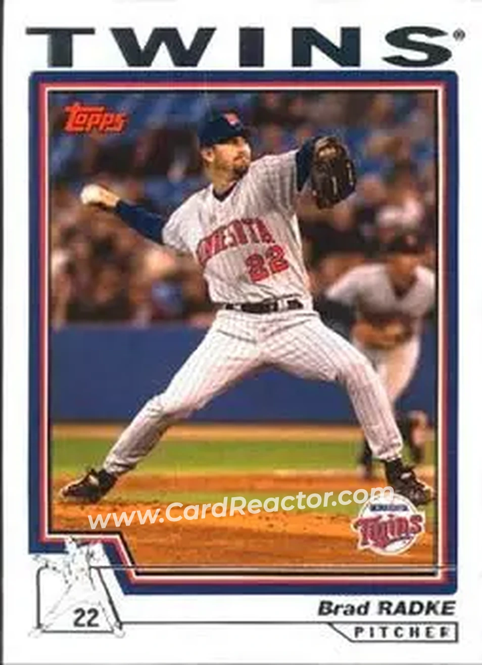 2004 Topps #32 - Brad Radke - Minnesota Twins - Front 2004 Topps #32 - Brad Radke - Minnesota Twins - Front