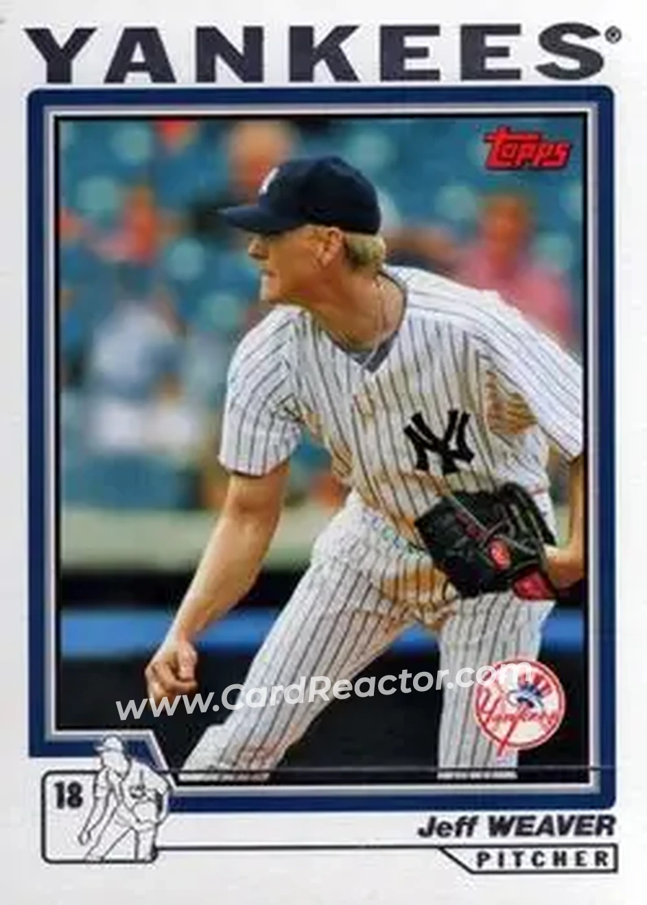 2004 Topps #33 - Jeff Weaver - New York Yankees - Front