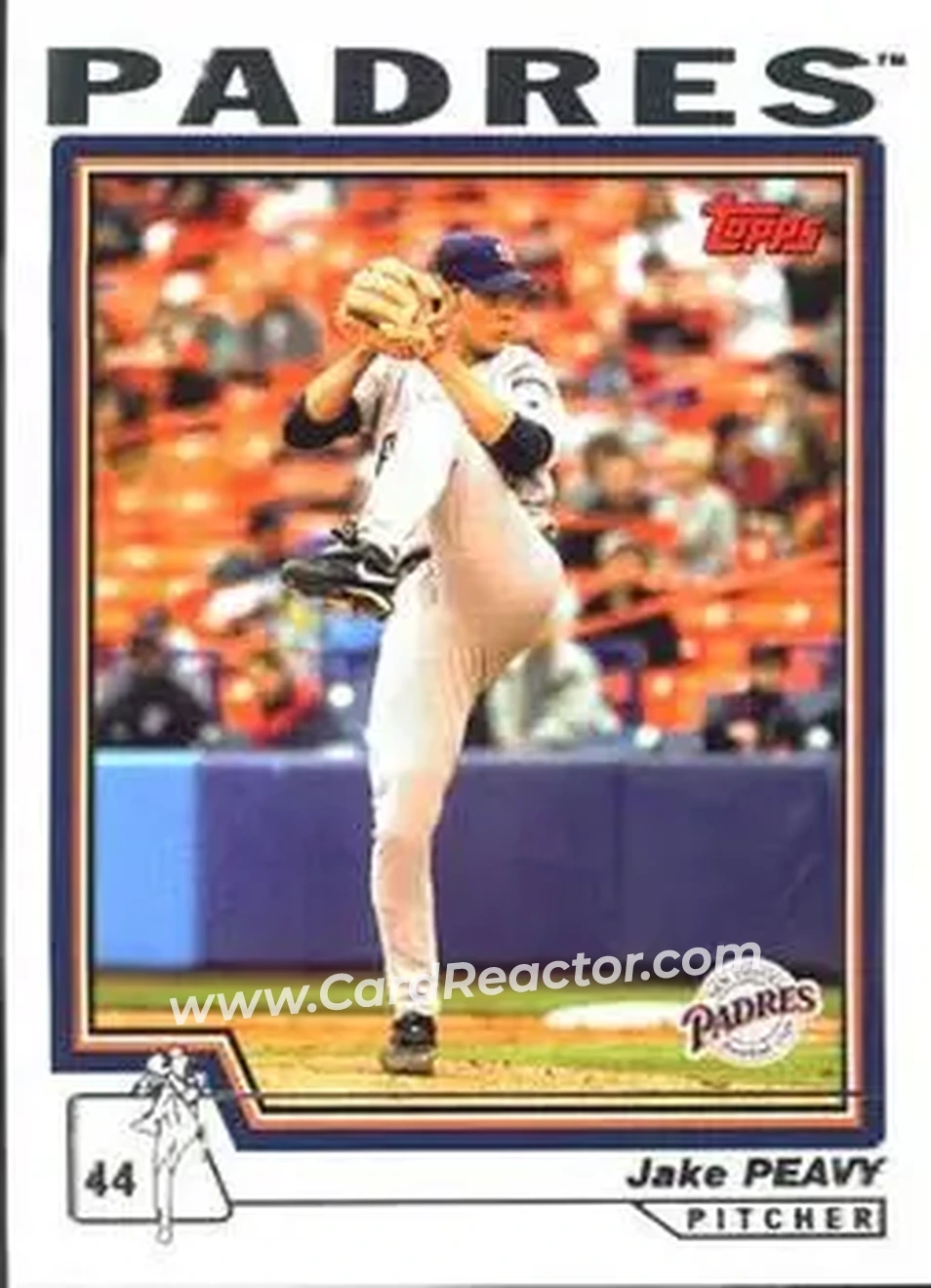 2004 Topps #37 - Jake Peavy - San Diego Padres - Front 2004 Topps #37 - Jake Peavy - San Diego Padres - Front