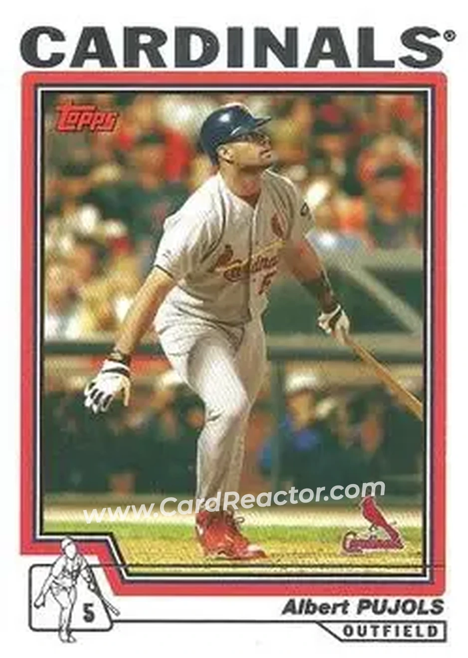2004 Topps #40 - Albert Pujols - St. Louis Cardinals - Front 2004 Topps #40 - Albert Pujols - St. Louis Cardinals - Front
