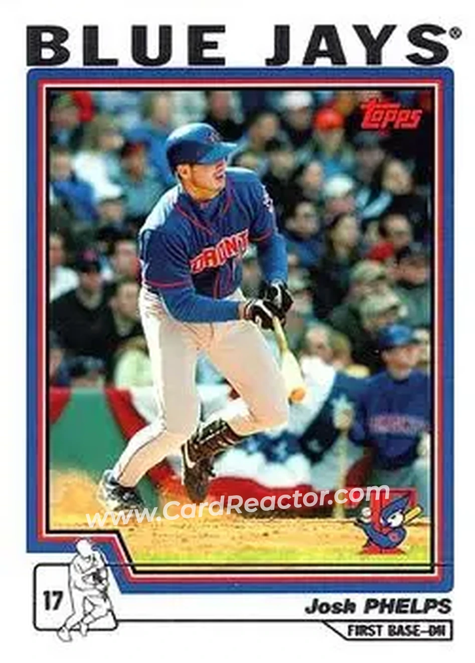 2004 Topps #42 - Josh Phelps - Toronto Blue Jays - Front 2004 Topps #42 - Josh Phelps - Toronto Blue Jays - Front