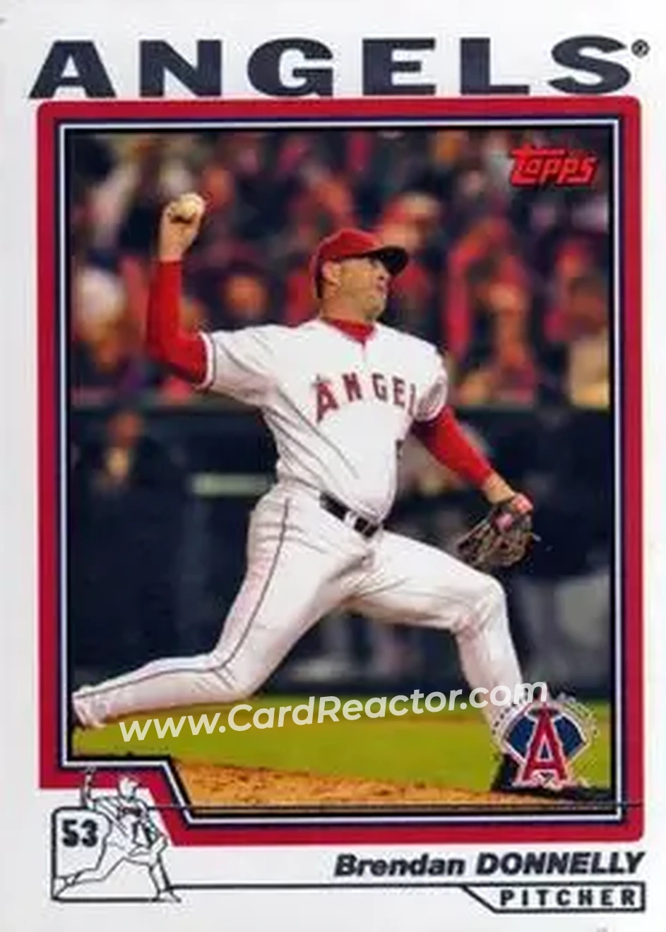 2004 Topps #43 - Brendan Donnelly - Anaheim Angels - Front