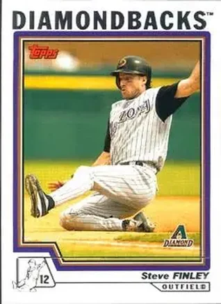 2004 Topps #44 - Steve Finley - Arizona Diamondbacks