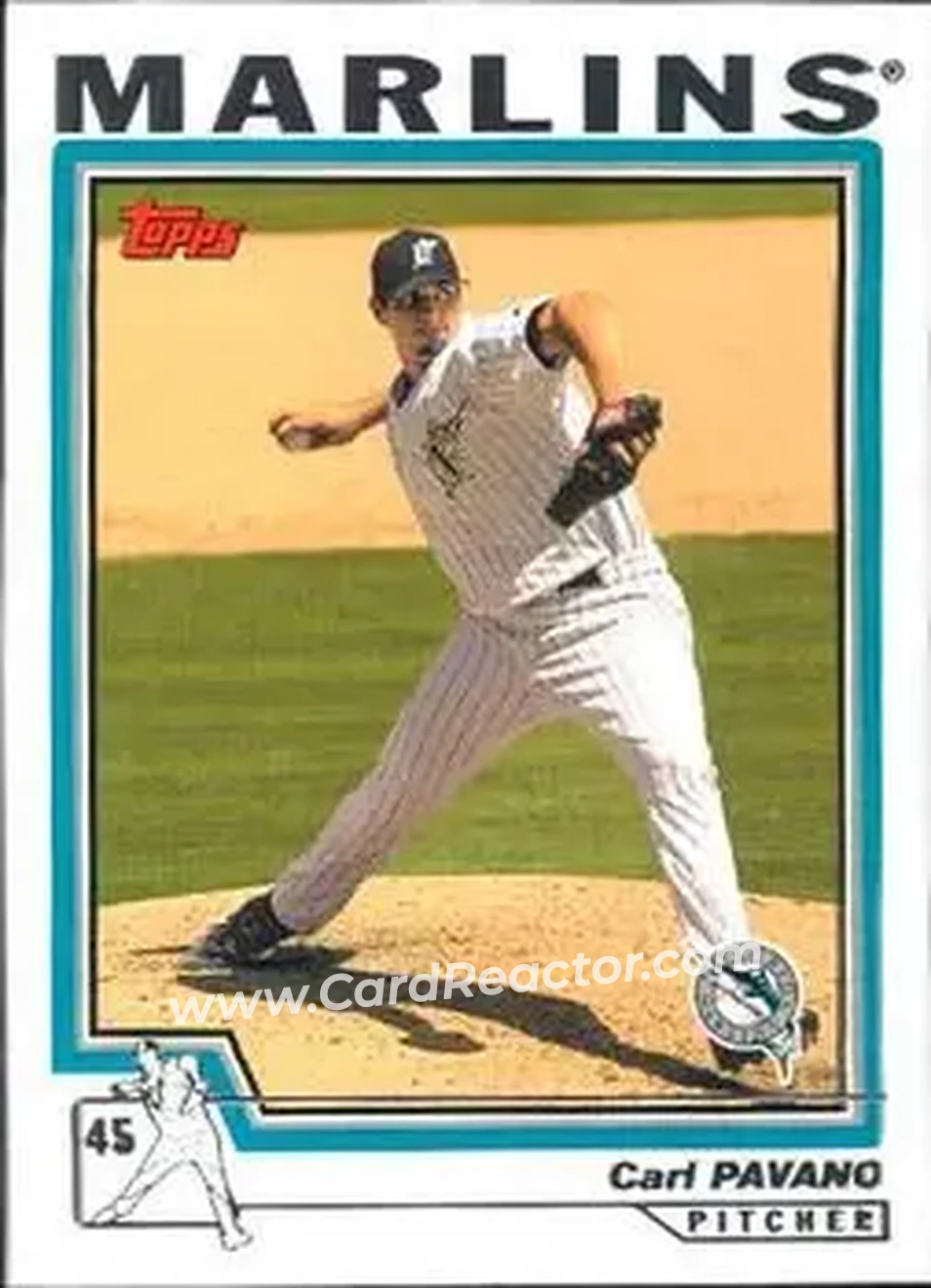 2004 Topps #48 - Carl Pavano - Florida Marlins - Front 2004 Topps #48 - Carl Pavano - Florida Marlins - Front