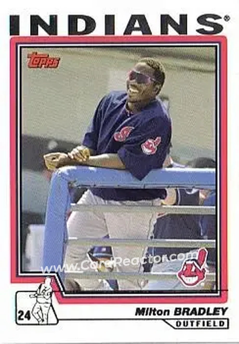 2004 Topps #52 - Milton Bradley - Cleveland Indians - Front