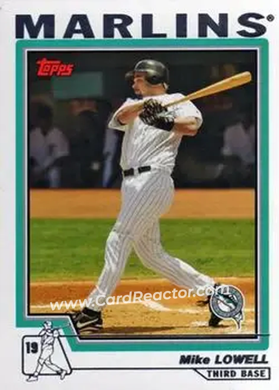 2004 Topps #55 - Mike Lowell - Florida Marlins - Front 2004 Topps #55 - Mike Lowell - Florida Marlins - Front