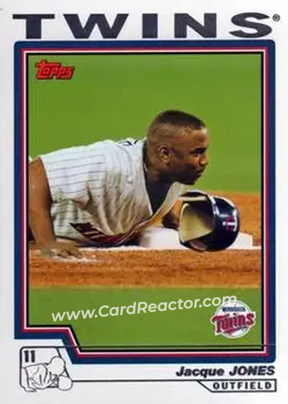 2004 Topps #60 - Jacque Jones - Minnesota Twins - Front 2004 Topps #60 - Jacque Jones - Minnesota Twins - Front