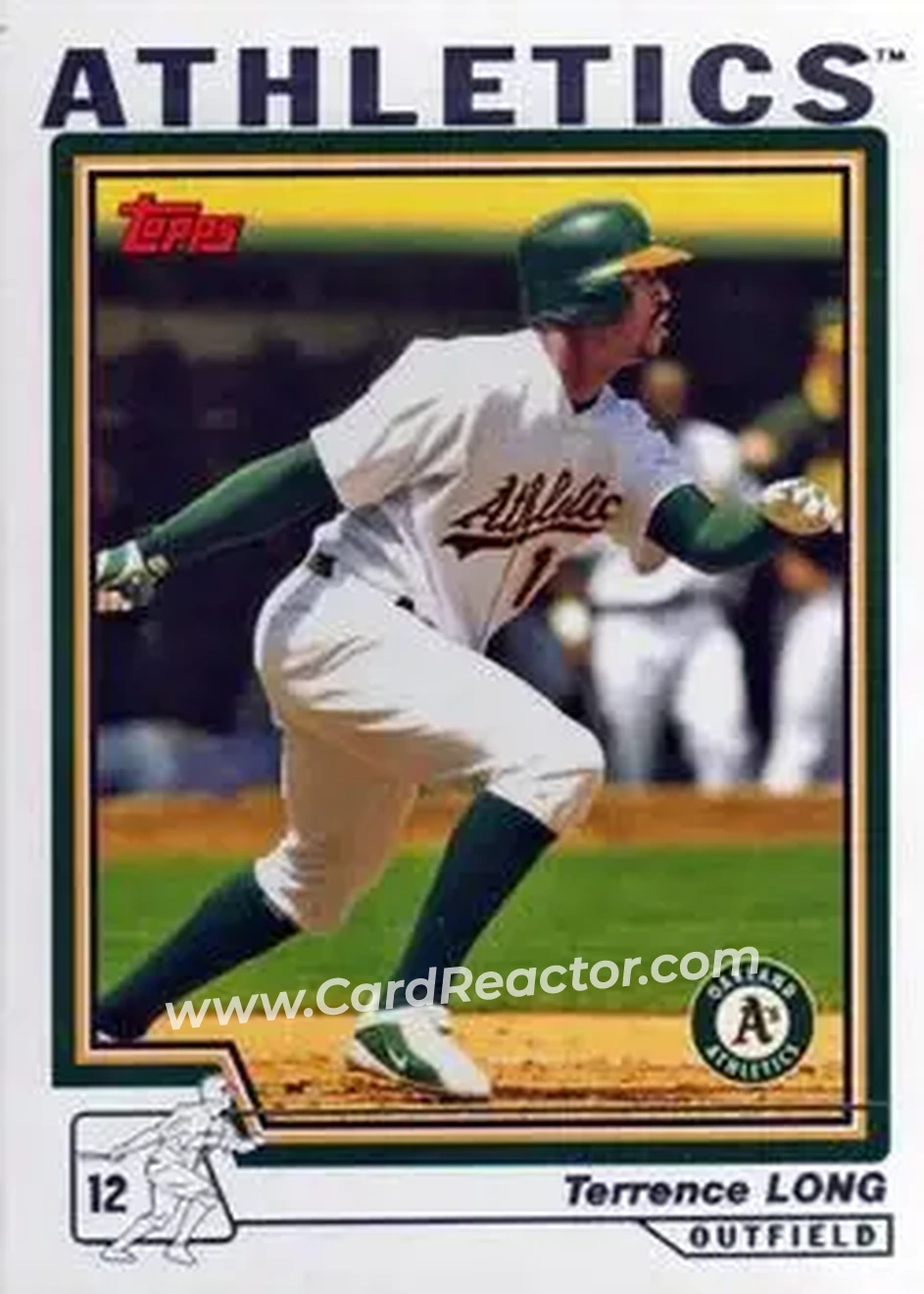 2004 Topps #65 - Terrence Long - Oakland Athletics - Front