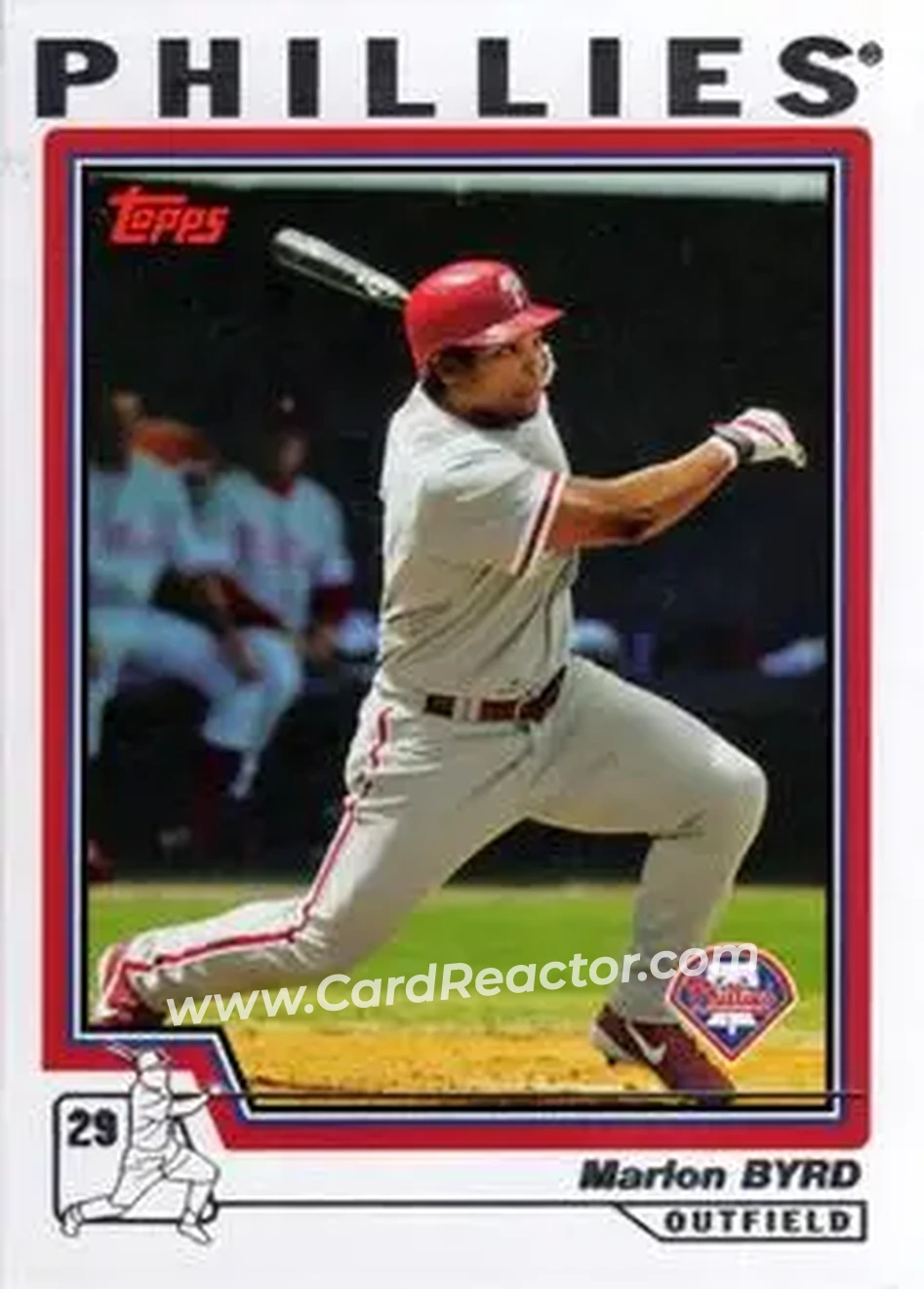 2004 Topps #69 - Marlon Byrd - Philadelphia Phillies - Front 2004 Topps #69 - Marlon Byrd - Philadelphia Phillies - Front