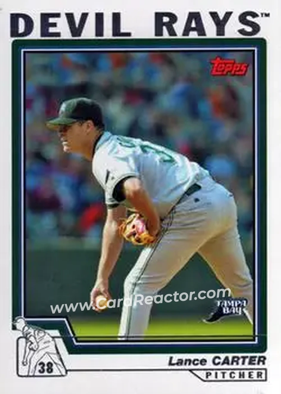 2004 Topps #74 - Lance Carter - Tampa Bay Devil Rays - Front 2004 Topps #74 - Lance Carter - Tampa Bay Devil Rays - Front