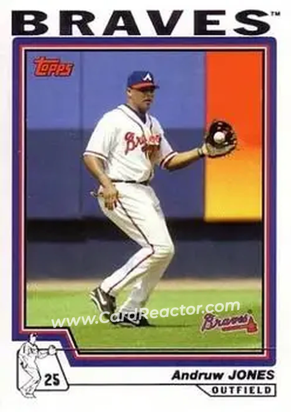 2004 Topps #80 - Andruw Jones - Atlanta Braves - Front