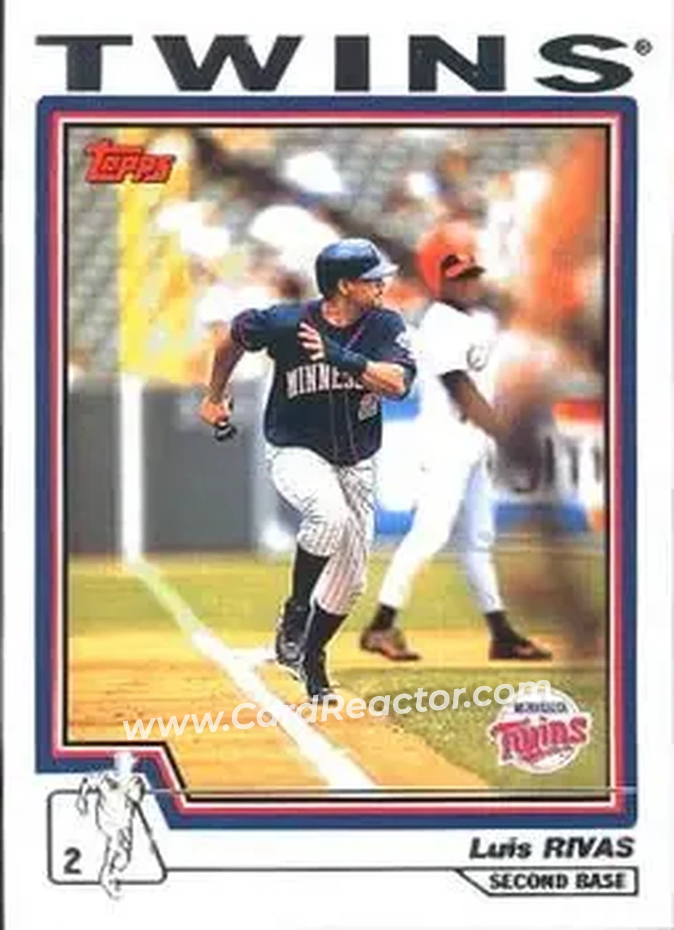 2004 Topps #91 - Luis Rivas - Minnesota Twins - Front 2004 Topps #91 - Luis Rivas - Minnesota Twins - Front
