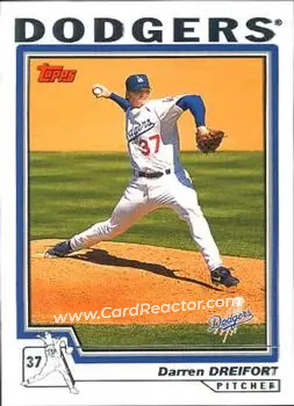 2004 Topps #95 - Darren Dreifort - Los Angeles Dodgers - Front 2004 Topps #95 - Darren Dreifort - Los Angeles Dodgers - Front